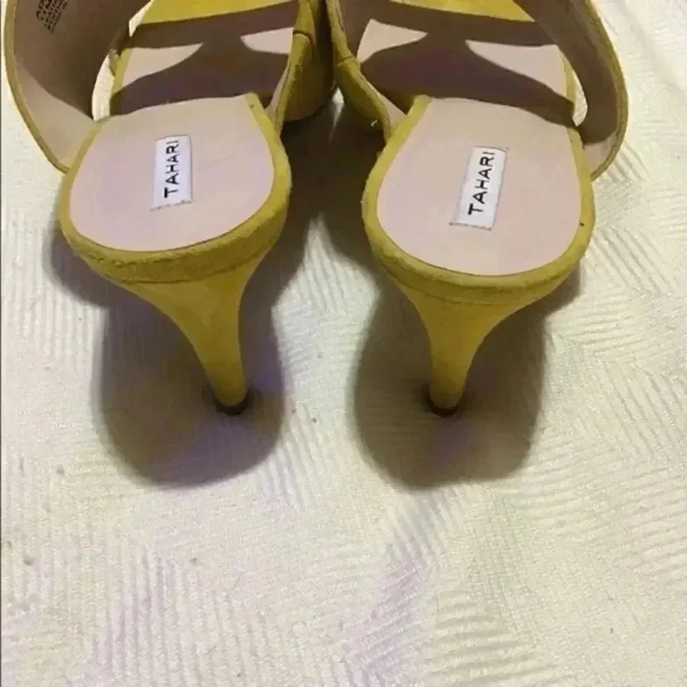 NWOB Tahari Faux Suede Double Strap Dressy Sandal with 3 1/2” heel - Picture 4 of 7